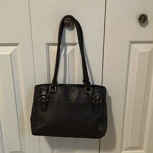 Multi pocketed Tignanello leather satchel purse